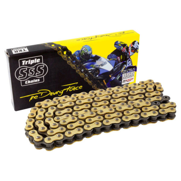 triple s Triple s o-ring gold chain 525-104 links